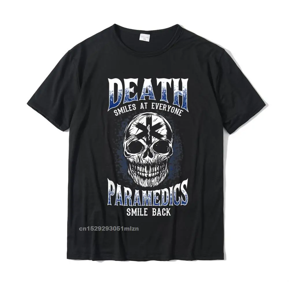 Round Neck Printed On Pure Cotton Man T-Shirt Printed Short Sleeve T Shirt Fashionable Fashionable T-Shirt Free Shipping Paramedics smile - funny Paramedics EMT EMS ambulance gift T-Shirt__3194 black