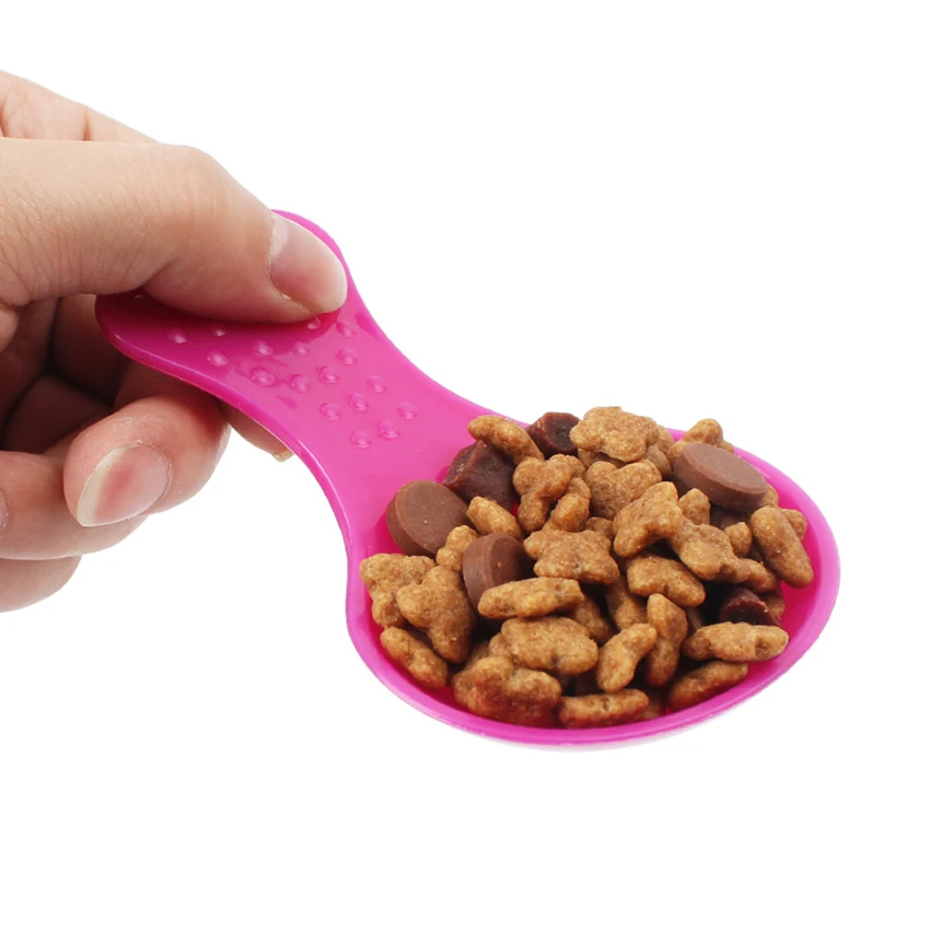 Пластиковые мерные чашки для питомцев ложка еды маленькая/большая кормушка