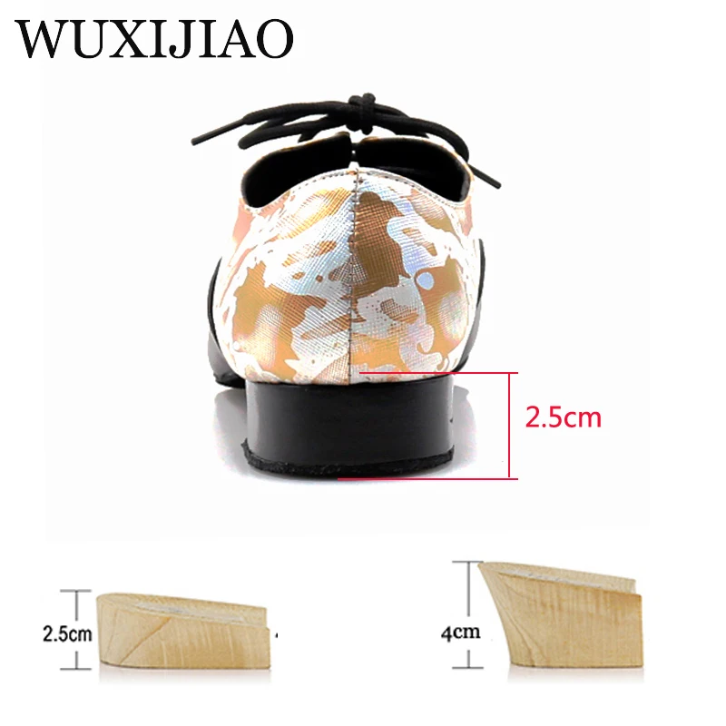 WUXIJIAO/ стиль; Мужская обувь для латиноамериканских танцев; современные мужские танцевальные туфли для танго; спортивная обувь; Танцевальная обувь из искусственной кожи; цвет синий, золотистый