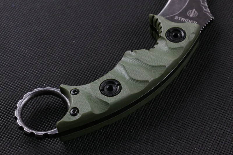 HS инструменты Strider Karambit Tactica фиксированные ножи D2 лезвие G10 ручка охотничий нож Походный нож для выживания