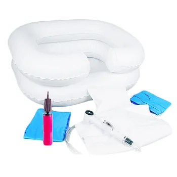 

Shampoo Tray Inflatable Hair Washing Basin Easy Clean Assistive Aid PVC In Bed Elderly Care Disabled With Drain Tube Handicapped