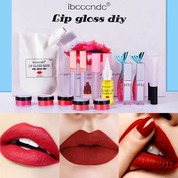 

DIY Lip Gloss Base Gel Lip Glaze Matte Lip Gloss Making Kit Safe Handmade Cosmetic Long Lasting Lipgloss Set Dropship