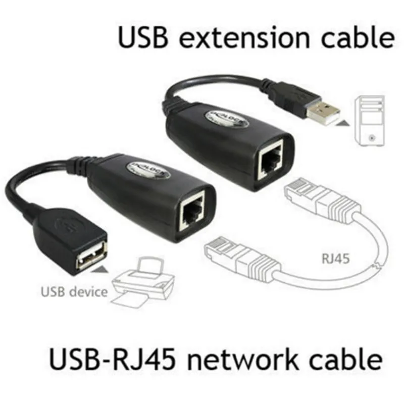 Удлинитель Ethernet USB 2 0 штекер-гнездо Cat6 Cat5 Rj45 LAN Сетевой удлинитель Ретранслятор