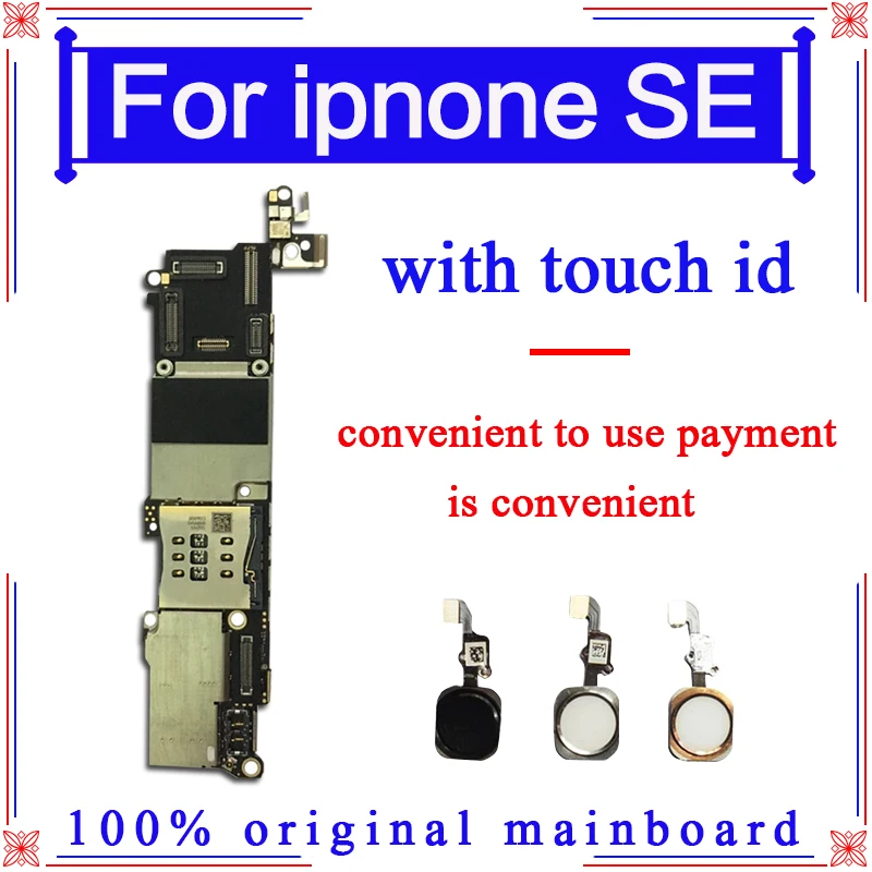 С/без Touch ID для iphone SE материнская плата, разблокирована для iphone 5SE SE материнская плата с системой IOS