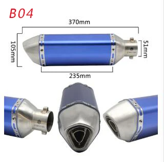 Sclmotos-38-51 мм Akrapovic Мотоцикл выхлопная труба скутера с DB Killer для ER6N NINJA TMAX530 XMAX CBR250 GSX CB400 Racing - Цвет: B 04