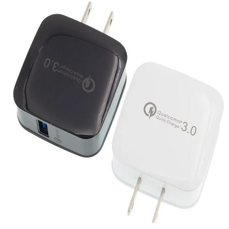 100 шт QC 3,0 быстрое зарядное устройство USB настенное зарядное устройство EU US вилка для путешествий для iphone X 8 7 6 для samsung s6 s7 s8 s9 QC 3,0 зарядное устройство