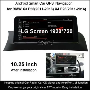 شراء 10.25 بوصة IPS شاشة أندرويد 10.0 سيارة لتحديد المواقع والملاحة لسيارات BMW X3 F25/لسيارات BMW X4 F26 (2011-2016 نظام CIC أو NBT الأصلي)