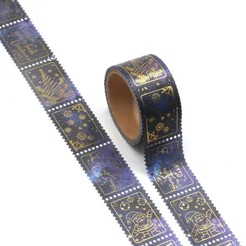 

X1 roll 25mm x 3m Foil Christmas tree Santa Claus tape Kawaii DIY Adhesive Tape for Scrapbooking decoration masking washi tape