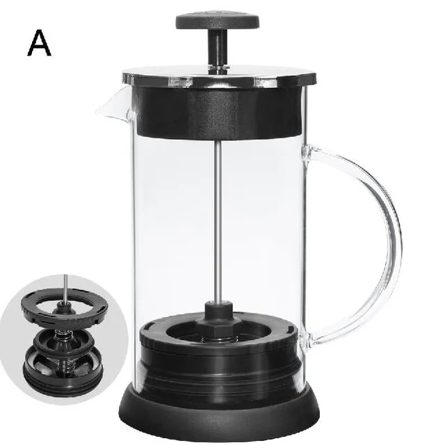 Prensa francesa para café/chá, cafeteira, chaleira, 1000ml, aço inoxidável, vidro, garrafa térmica, utensílios para barista, jarra de café_voghion.com