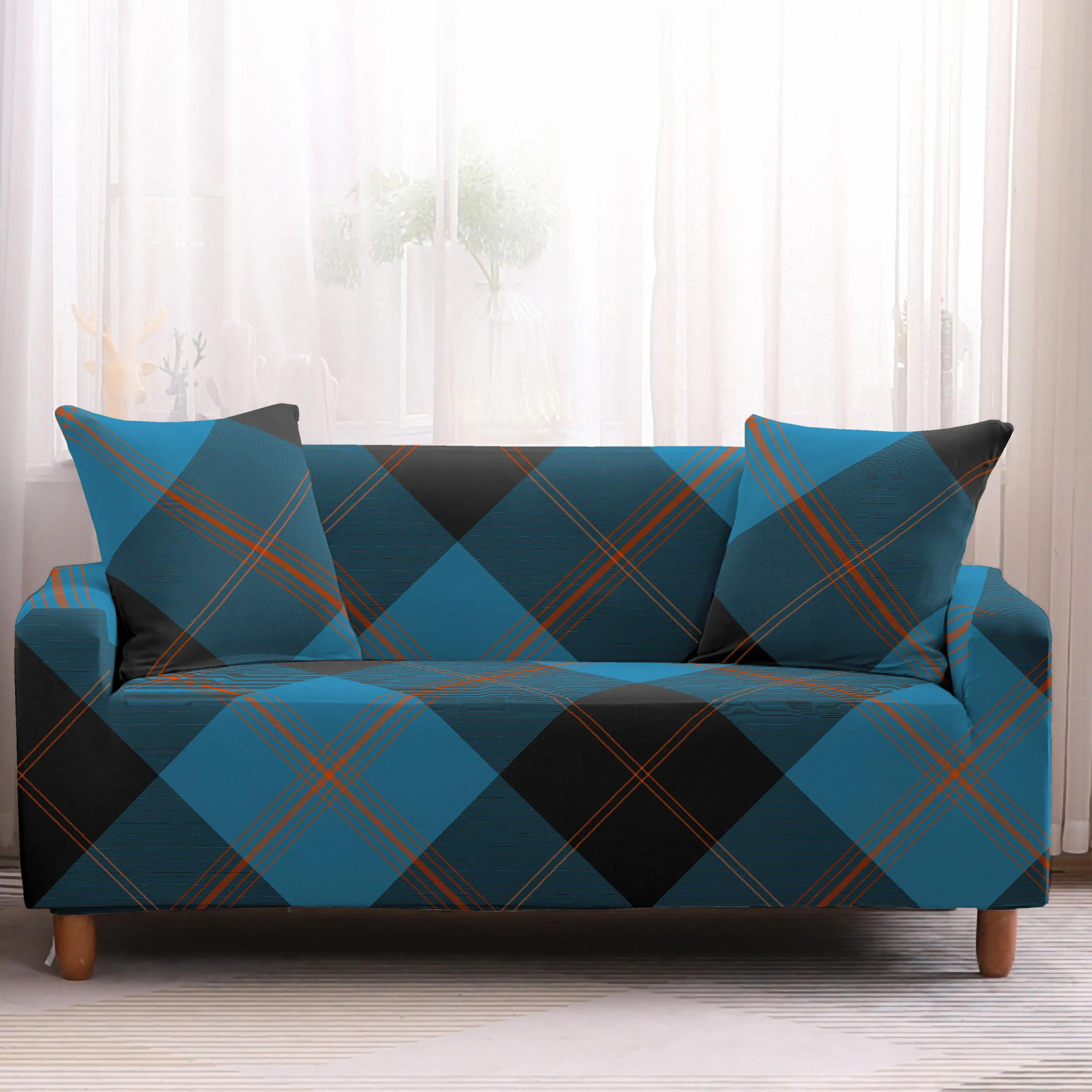 9 lattice High Elastic Sofa Covers For Living Room Geometric Series Stretch Sofa Slipcovers Corner Sofa Armchair Couch Cover - Цвет: 9