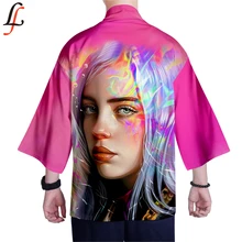 Billie Eilish кимоно кардиган мужской японский мужской юката Haori японская одежда самураев Традиционная японская одежда