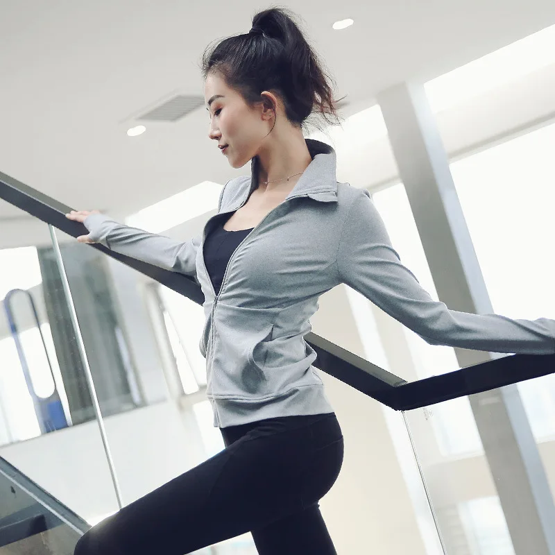 

2019 New Women's Sports Sweater Women's Fitness Jacket Outdoor Casual Running Slim Sports Jackets