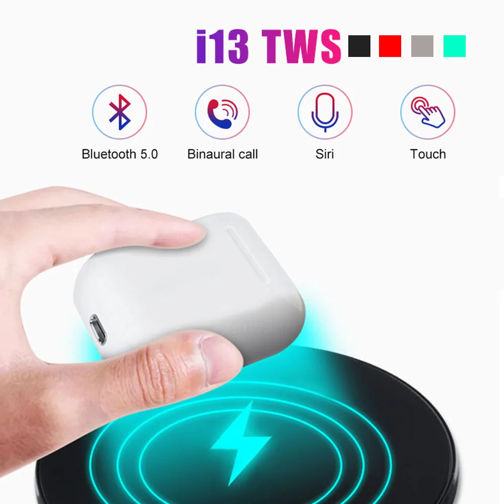 I13 tws Bluetooth наушники всплывающие беспроводные QI Беспроводная зарядка функция