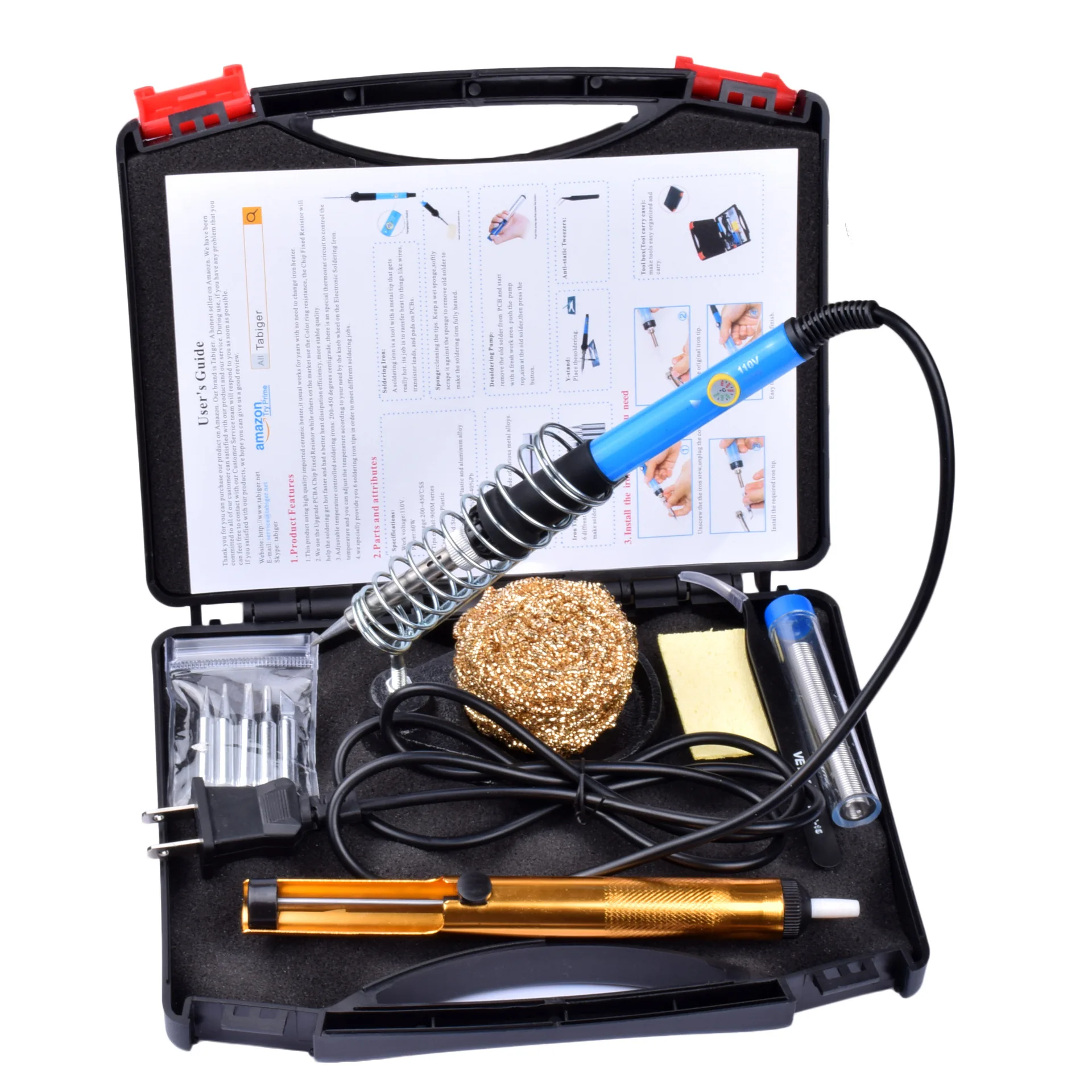 

Set Electric Soldering Iron Adjustable Constant Temperature Electric Soldering Iron 110 V 60w Internal Heated Soldering Iron wit