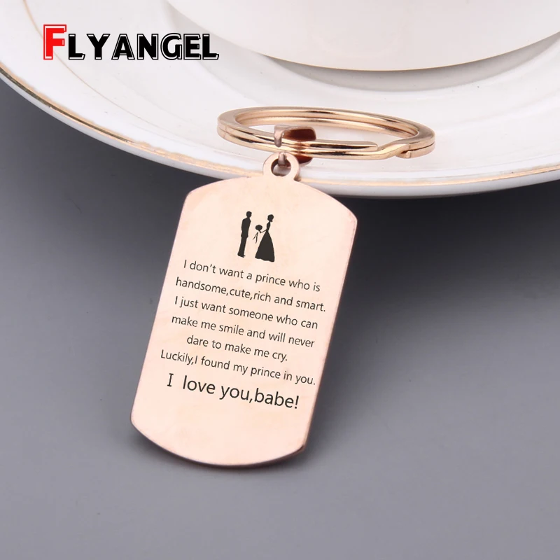 

Couple Gift Keychain Chic Engraved Keyring I Love You,babe Love Keyholder Souvenir of love Wedding Gift For boyfriend girlfriend