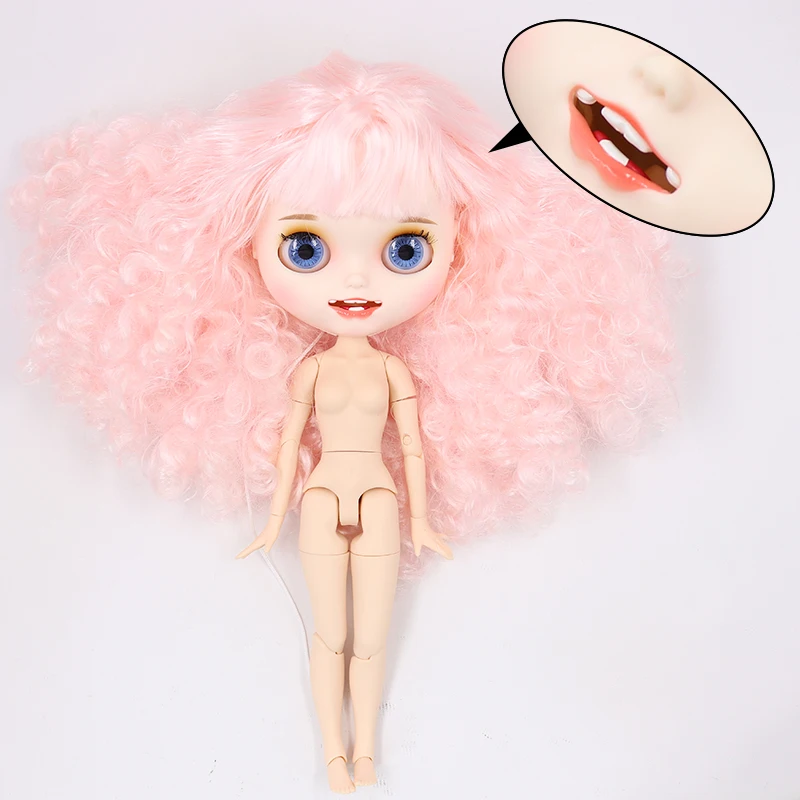 Ледяная фабрика blyth кукла игрушка bjd шарнир тело белая кожа пользовательская кукла матовое лицо 30 см голая кукла - Цвет: x