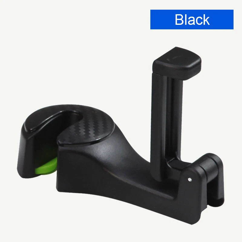 Kayme Car Back Seat Headrest Hook with Phone Holder, Auto Mult-function Seat Headrest Hanger for Groceries Handbag, 12x5.5x3cm