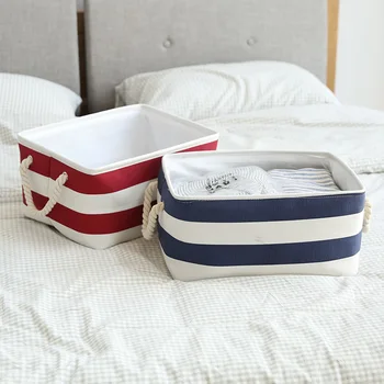 

Element Write Cotton Linen Art Accept Basket Desktop Accept Basket Sundries Arrangement Accept Box Snacks Storage Basket