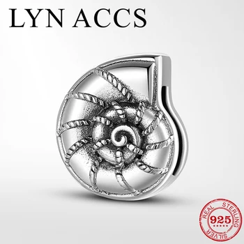 

Real 925 Sterling Silver snails Shape Charm Clips fits Reflections Bracelets Original Silver 925 Clip Beads Accessories