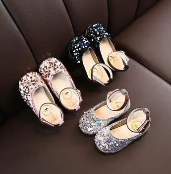 

Baby Girl Children Infant Shiny Princess Shoes Kids Baby Girls Bowknot Bling Sequins Shoes Single Flat Cute Girl's Baby Shoes