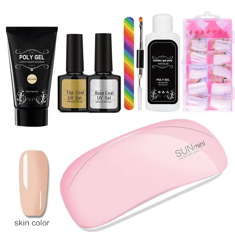 

Gel Nail Polish Starter Kit With Base Top Coat UV Gel Manicure Set DIY Nail Design Semi Permanent Led Gel Glue For Beginner