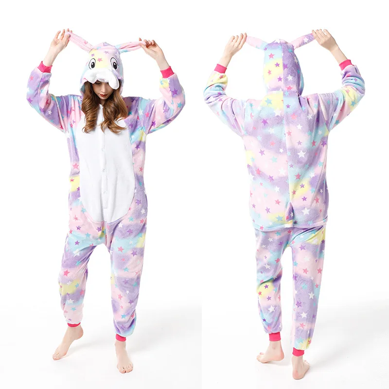 

The new winter 2020 men's Universal Flannel cartoon animal one-piece pyjamas for warm and lovely couples 63