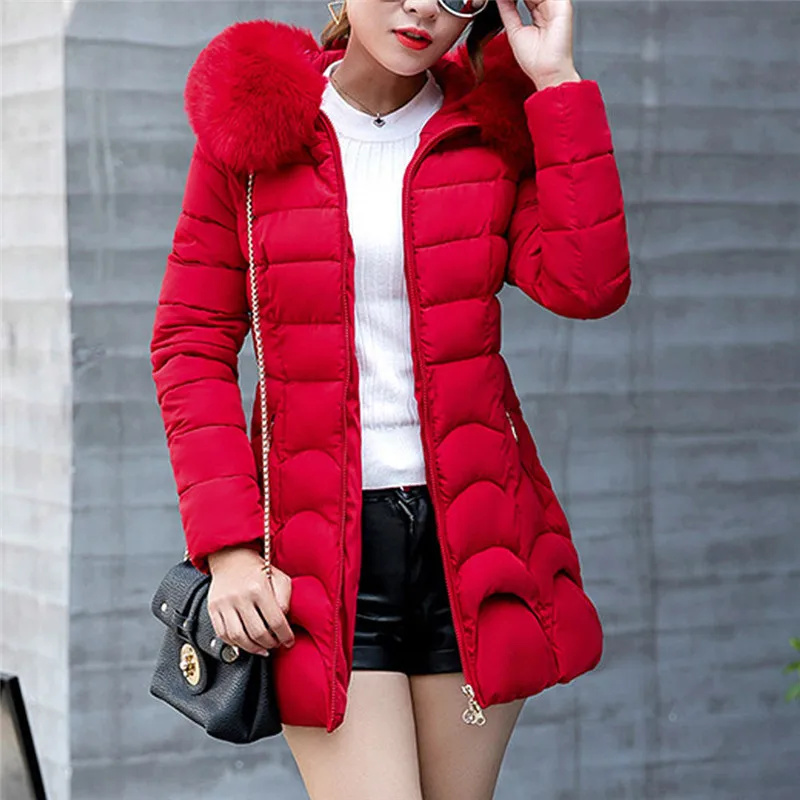 Зимняя женская куртка с воротником из искусственного меха, новинка, модное зимнее пальто, женские парки, теплая зимняя женская куртка с капюшоном, большие размеры O25