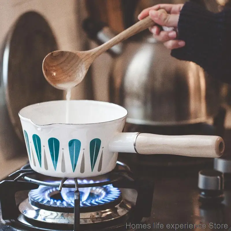 Новый эмалированный горшок для лапши быстрого нагрева посуда молока бытовой