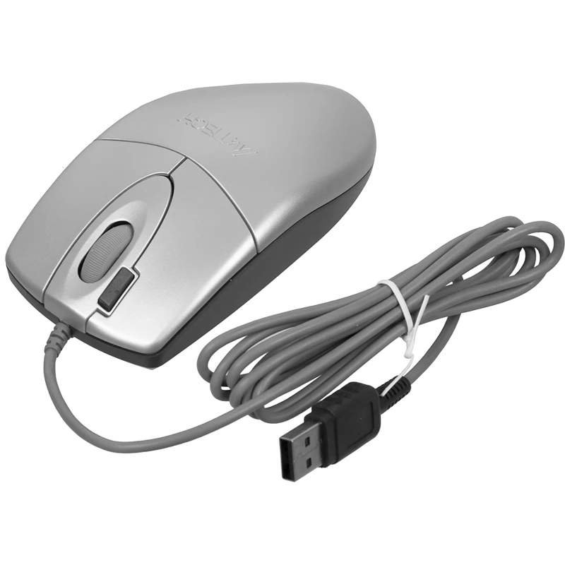 Мышь A4 OP-620D серебристый оптическая(1000dpi) USB(3but