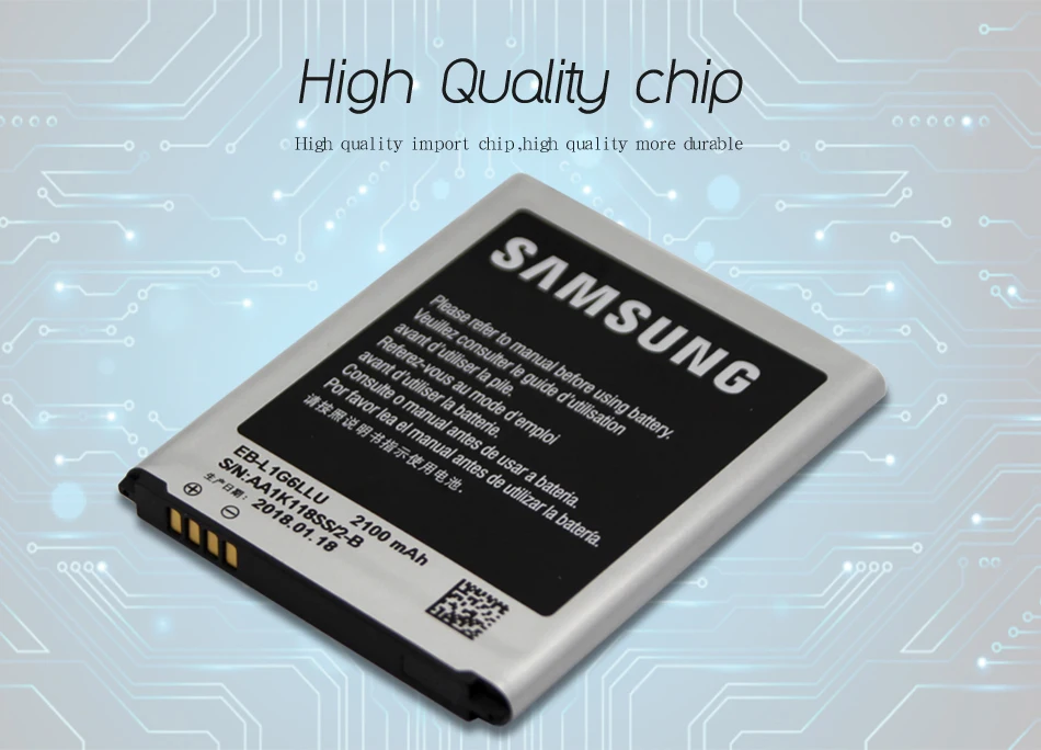 Samsung телефон Батарея EB-L1G6LLU для samsung Galaxy S3 i9300 i9305 i747 i535 L710 T999 2100mAh батареи