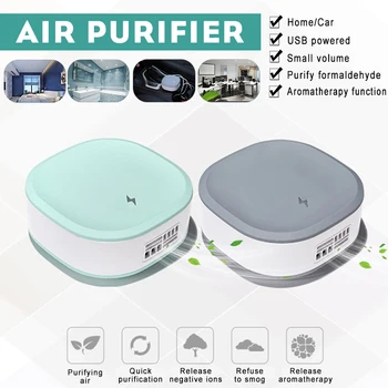 

Air Purifier Home Car Negative Ions Filters Rechargeable Filtration Air Cleaner Refrigerator Purifier With Aromatherapy Function