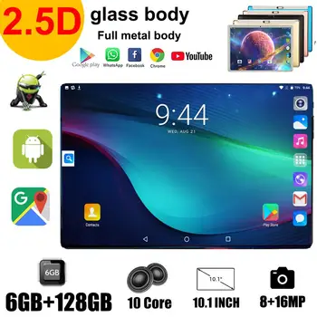 

2021 Super 10 Inch Tablet 4G LTE Phone Tablet Android 9.0 Octa Core 6GB RAM 128GB ROM Dual Sim Dual Cameras WiFi Tablet Pc