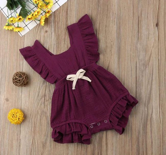 Летние детские комбинезоны Одежда для девочек Детский комбинезон с открытой