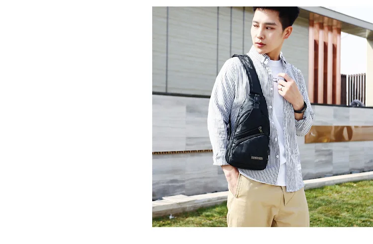 Camouflage Chest Pack Men's Fashion Korean-style Multi-functional Oxford Cloth Shoulder Bag Large Capacity Chest Pack