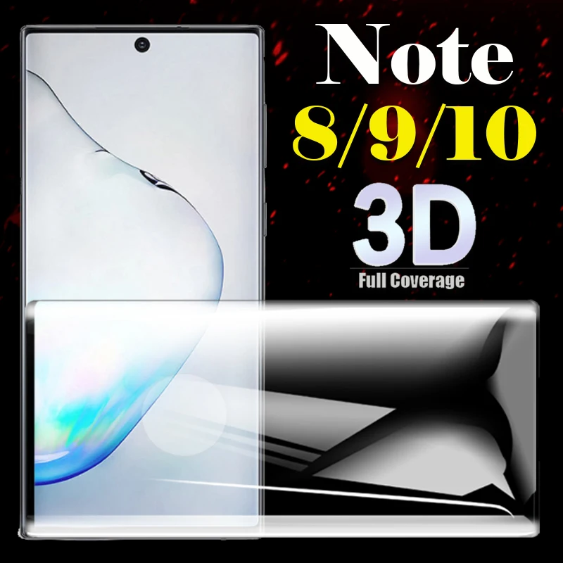 3d для samsung galaxy note 9 Защита экрана на samsumg sansun glaxay note8 8 10 5g Закаленное стекло Защитная