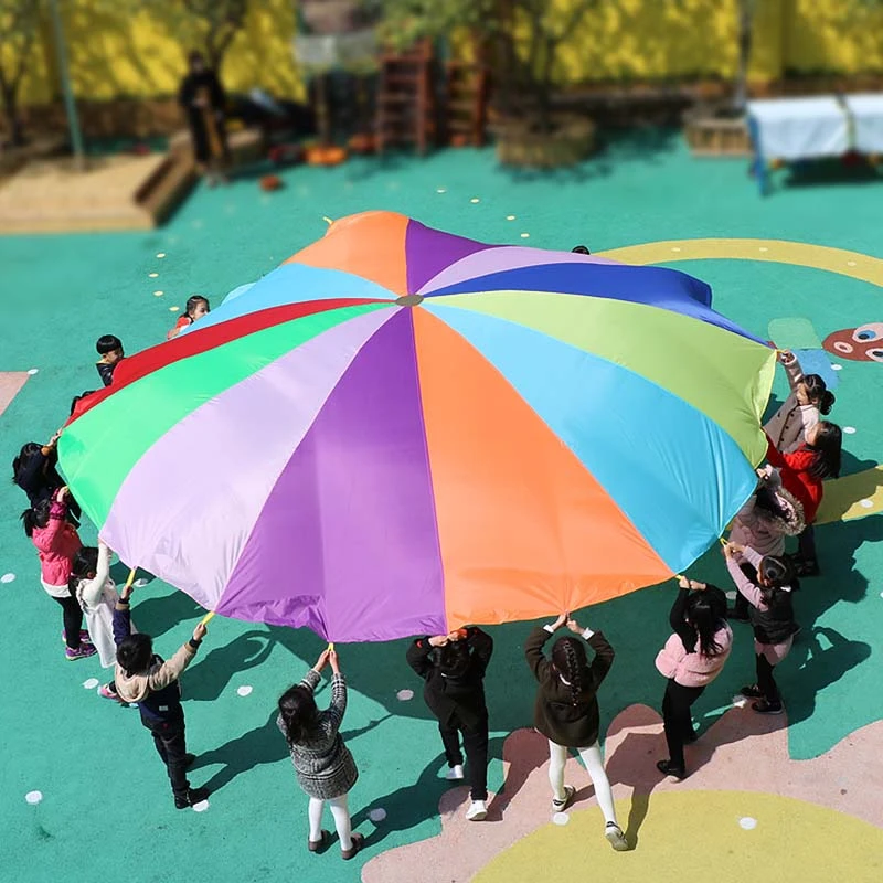 Paraguas de arcoíris para niños, actividades al aire libre, equipo de entrenamiento de inducción para Educación Temprana, accesorios deportivos para equipos padres e hijos|Juguetes de deportes| - AliExpress