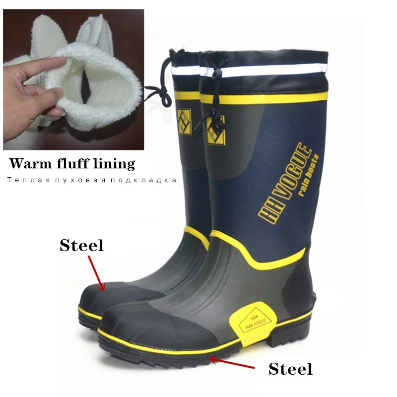 steel toe winter rubber boots