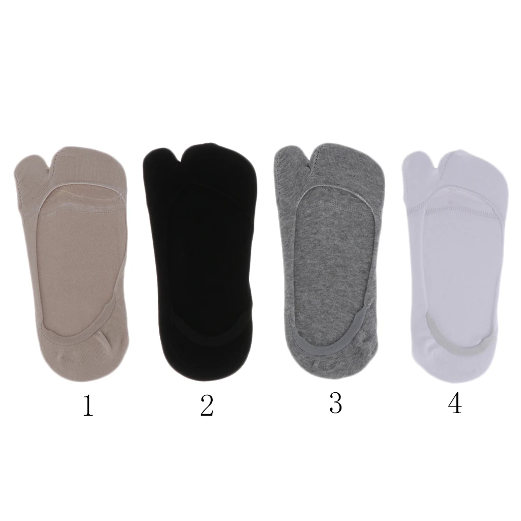 Low Cut Tabi Socks Women No Show Non-slip Hidden Invisible Flats Boat Socks Flip Flop Socks Tabi Ankle Socks