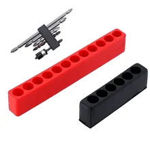 5 шт. отвертка для хранения Дека Экономия пространства винтовые биты Практичный Прочный пластиковый чехол с шестигранным хвостовиком Органайзер Ящик для инструментов многоцелевой