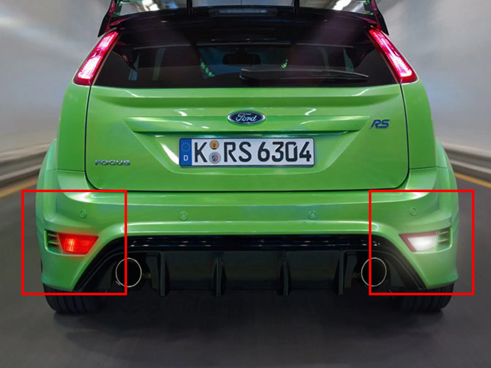 Пара заднего бампера отражатель противотуманный задний светильник L& R для Ford Focus MK II Kuga 2008-12