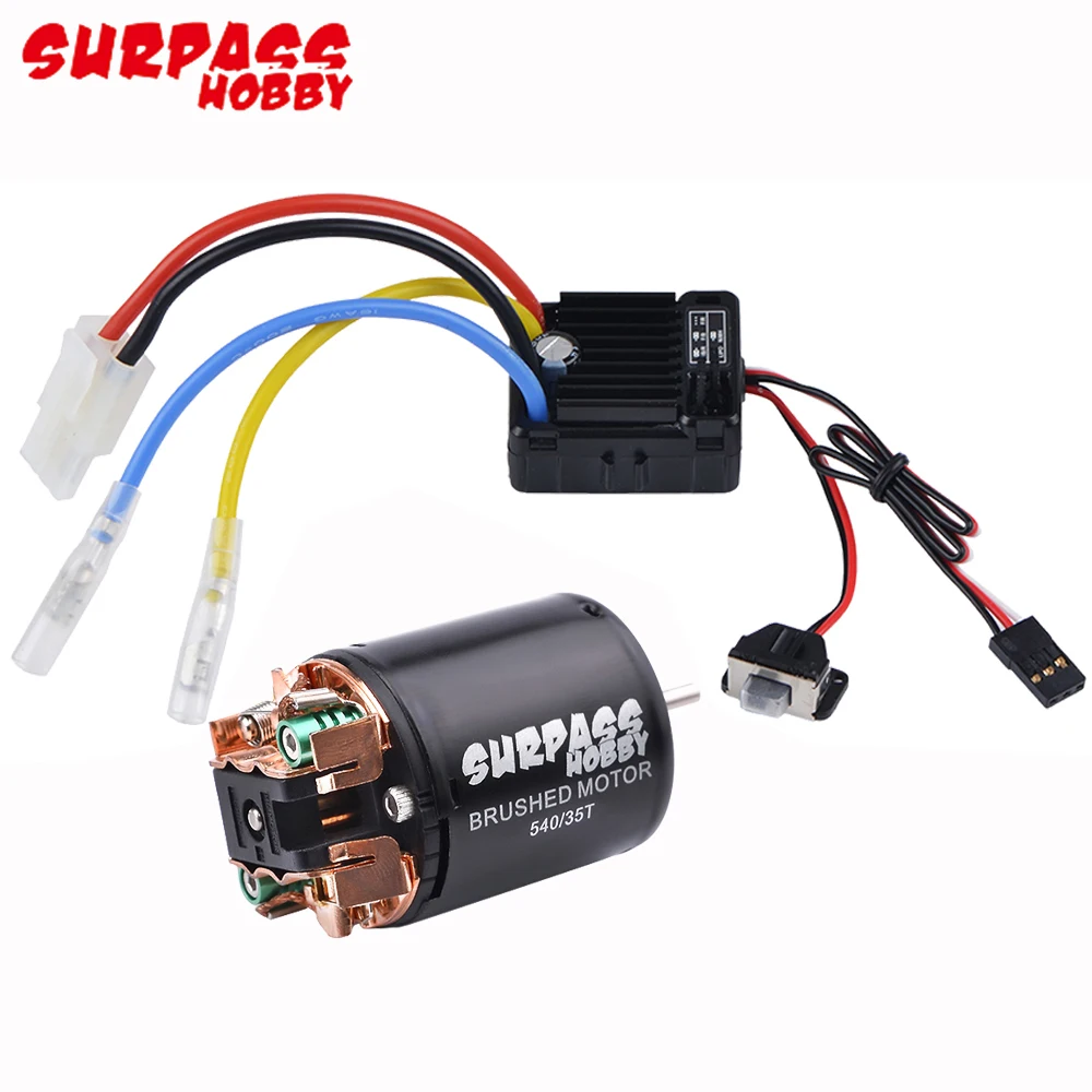 540 45T Brushed Motor with 60A ESC for 1/10 Axial SCX10 RC4WD D90 RC Car 