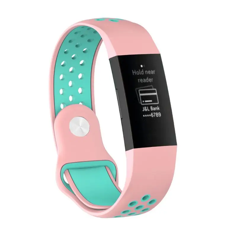 Двухцветные силиконовые часы ремешок для Fitbit Charge 3 Сменный ремень браслет Смарт-часы аксессуары