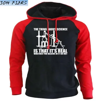 

Funny Print Science Real Believe or Not Letter Harajuku 2019 Autumn Winter Fleece Sweatshirt Raglan Hoody For Men Tracksuits Hot