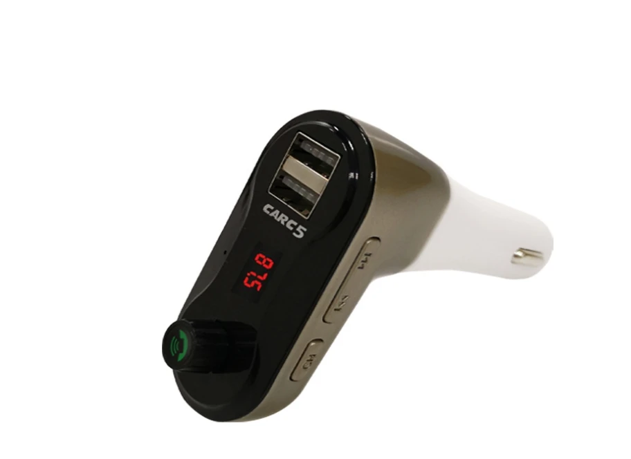 Автомобильное зарядное устройство с двумя USB и Bluetooth, автомобильный беспроводной fm-передатчик, прикуриватель, TF карта, mp3-плеер