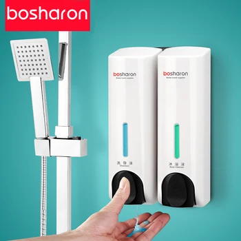 

Shampoo Shower Soap Dispenser Wall Mounted Bottle For Liquid Soap Kitchen Dish Washing ABS Plastic Home Bathroom Accessories