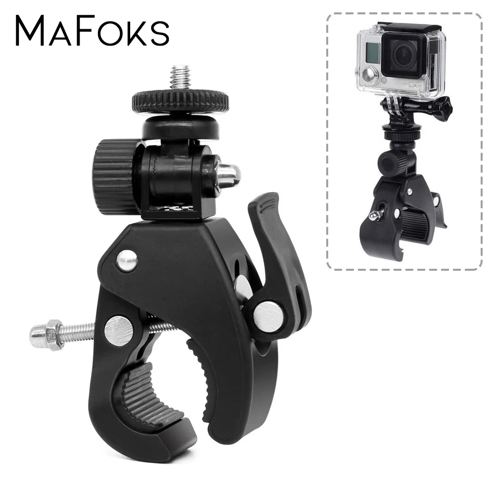 Зажим для руля велосипеда мотоцикла с адаптером штатива камеры Go Pro Hero 7 6 5 4 SJCAM SJ4000