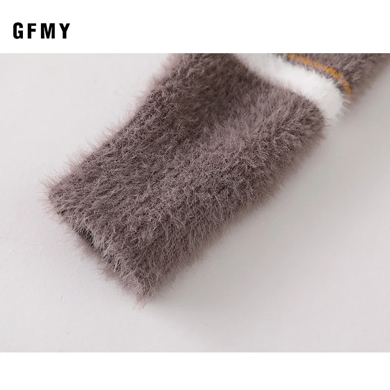 GFMY/ г. Осенне-зимний модный бархатный свитер в полоску для мальчиков теплое пальто для детей от 4 до 12 лет Детские свитера могут быть пальто