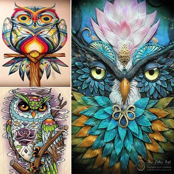 

Many Styles Owl Animal Paintings Distinctive Painting Full Drill Square/Round 5D Diamond Painting Mosaic Needlework Paintings