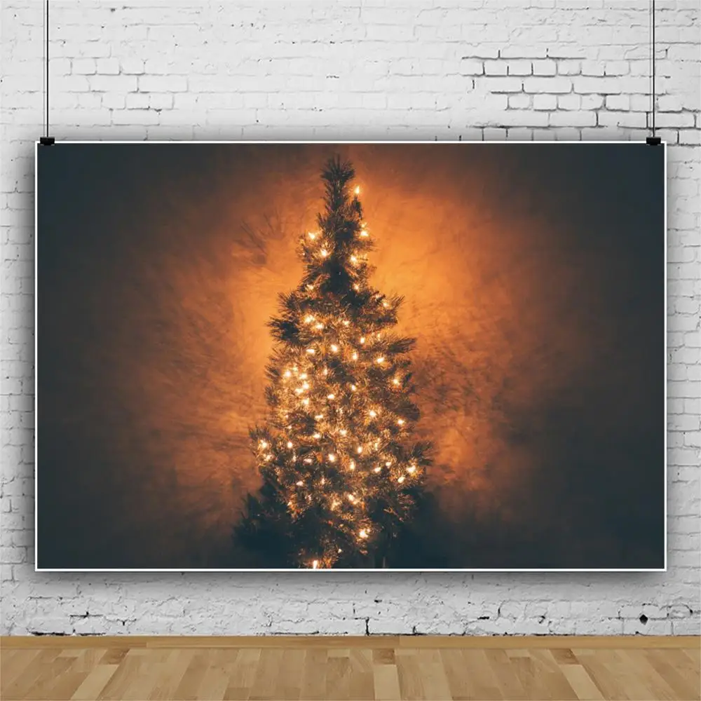 

Laeacco Christmas Tree Ball Party Gradient Color Light Decor Wallpaper Poster Child Photo Backgrounds Photography Backdrops
