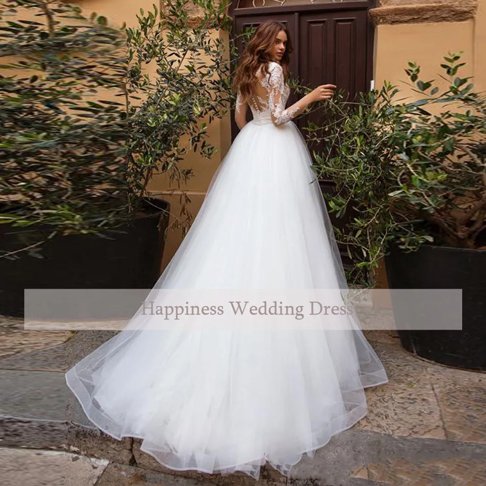 Booma-Long-Sleeve-Lace-Wedding-Dresses-Boho-Beach-Tulle-Marriage-Bridal-Gowns-Custom-made-Plus-Size (1)